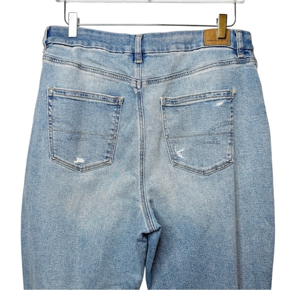 American Eagle Curvy Mom Stretch Women’s High Rise Medium Wash Jeans Sz 14 Short - Picture 9 of 11